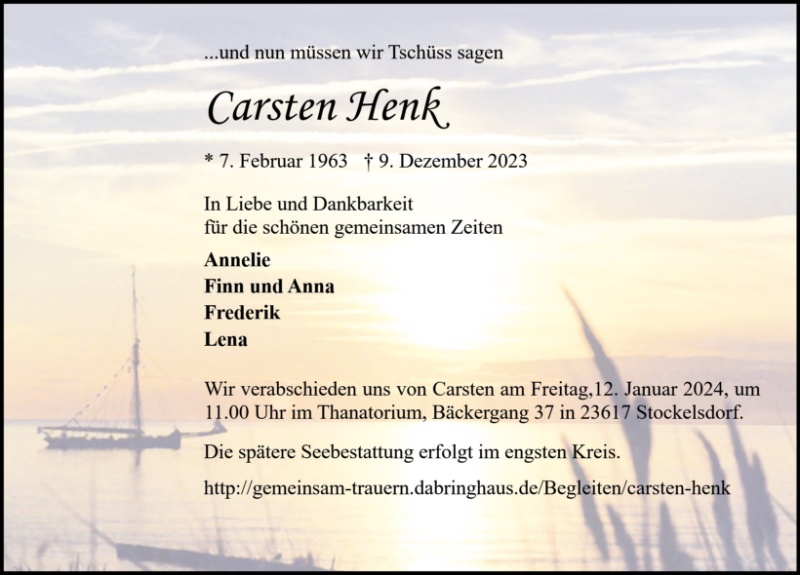 Erinnerungsbild für Carsten Henk
