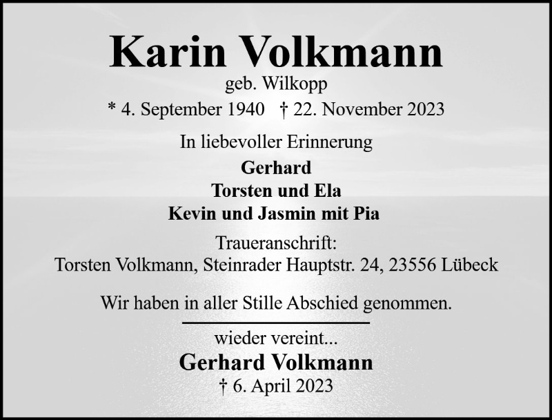 Erinnerungsbild für Karin  Volkmann